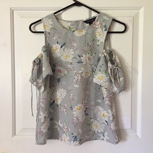 New Look Floral Cold Shoulder Blouse
